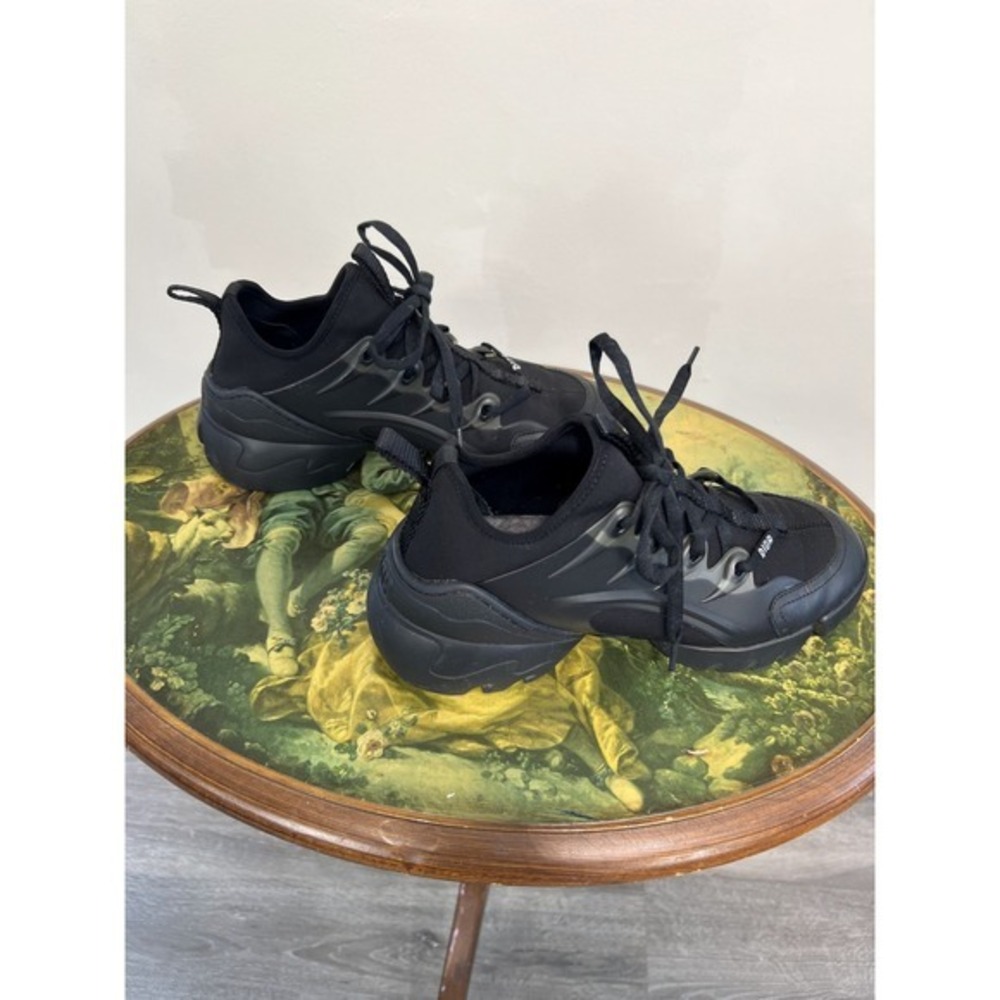 Christian Dior Black D-Connect Technical Sneaker Chunky Shoes Size EU 36 US 6